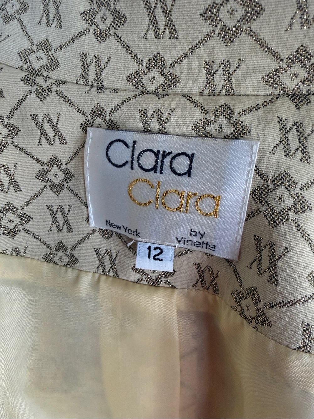 Cicara Cream Patterned Skirt Set with Hat - Picture 9 of 9